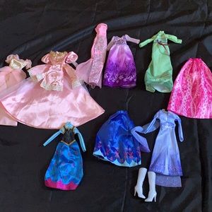 Barbie and Disney Princess dresses